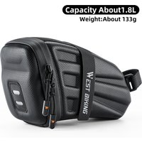 AliExpress West Biking WEST BIKING EVA Hard Shell Bicycle Saddle Bag Waterproof Bike Bags 1.8L MTB Road Bike Tool Pouch Saddle Bag Bike Accessories