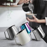 MHW-3BOMBER Milk Frother Jug 600ml Milk Frothing Pitcher Steaming Pitchers for Coffee/Cappuccino/Latte Art Coffee Accessories