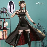 AGCOS Comics Thorn Princess Yor Forger Cosplay Costume Woman Halloween Outfits Sets Wig Uniforms Dress Costumes Cosplay