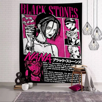 VIKAMA Anime Nana Osaki Line Colorful Tapestry Wall Hanging Bohemian Wall Tapestries Mandala Wall Hanging Tapestry