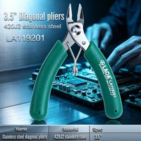 LAOA Mini-cisaille diagonale de 3,5 pouces en acier inoxydable, pinces à bec long, petites pinces coupantes électroniques, outils à main pour le bricolage