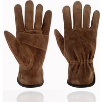 Cowhide Outdoor Protective Gloves Heat Insulation Anti-cutting Anti-thorning Camping Mountaineering Gradening Prunning welding