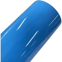 Premium Glossy Smurf Blue Vinyl Car Wrap Film Roll Self Adhesive Decal Air Release Bubble Free