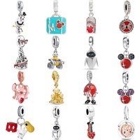 925 Sterling Silver Castle High-heeled Shoes Happy Beans Charms Fit European Bracelet, DIY Jewelry Making Accessories for Women
