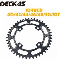 DECKAS 40T/42T/44T/46T/48T/50/52T Chainwheel MTB Crankset Aluminum104BCD Round Narrow Wide Chainring Bicycle Accessories