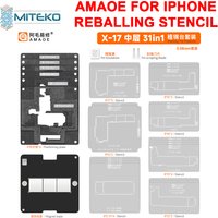 AMAOE IP X-17 Middle Layer Reballing Stencil Platform Kits for iPhone X XS XSMAX 11 12 13 14 15 16 Series Pro/Max Mini Plus
