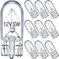 10 X lampe de signalisation en verre T10 W5W 501 194 12V 5W/3W W2.1x9.5d ampoule de voiture à Filament unique lumière automatique