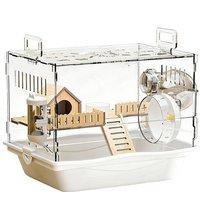 Acrylic Hamster Cage Transparent Cage For Animal Small Pet Spacious Habitat For Gerbil Chinchilla Bunny Ferret Hamster Dwarf