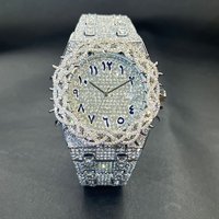 Droshipping Quartz Watches For Men Flower Case Luxury Diamond Men's Watch With Big Zircon Bezel Fashion Hip Hop Hand Clock New
