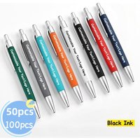 50/100PCS Customizable Logo Ballpoint Pens Promotional Advertising Corporate Gifts Hotel Conference School Supplies image 4