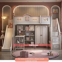 American Noble Children Beds Solid Wood Bunk Girl Large Luxury Children Beds High Kids Bedroom Furniture
