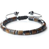 New 6*6mm Cylindrical Natural Stone Tiger Eye Agate Bead Bracelets Women Men Fashion Adjustable Bracelet Pulsera Hombre Jewelry