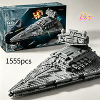 In Stock 1555pcs Star Interstellar Conflict Cruiser Fiction Military Model Building Block Bricks For Birthday Festival Toys image 4