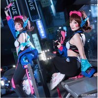 OW D.Va Overwatch Cosplay Tokyo Official Valley Costume Leather jacket strapless pants wig prop set Halloween fashion uniform