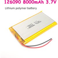 126090 3.7V 8000mAh Lithium Ion Polymer Battery Rechargeable Lipo Batteries for Mobile Power Supply Medical Equipment Humidifier