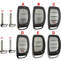 CS020060 Aftermarekt Key Shell 3/4 Button for Hyundai Remote Smart Key Housing Replacement Car Key Shell