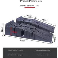 2500KG Heavy Duty Car Repair Ramp, Anti-Slip Vehicle Service Ramp for Garage Maintenance