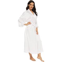 Bathrobe Women Extra Long Sleepwear Robes Silky Robe Charming Night Robe Lengthened Casual Sleepwear Robes Homewear Kimono Robe