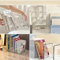Space-Saving Acrylic Handbag Organizer with 4 Wallet Dividers - Durable ABS Material, Perfect for Closet Organization