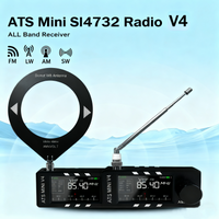 AMNVOLT V4 ATS MINI SI4732 Radio ALL Band DSP Radio FM AM SSB LSB USB Receiver, built-in Hi-Z Headphone Amplifier Circuit