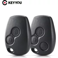 KEYYOU Without Blade Remote Key Shell for Renault Logan Sandero Clio Fluence Vivaro Master Traffic 3 Buttons Car Alarm Key Case