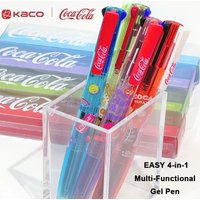 KACO Coca-Cola 4-in-1 Gel Pen 0.5mm Black/Blue/Red/Green Multi-Pen for Professionals/Students/Exam/Note-Taking/Office Signatures