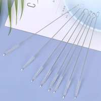 10pcs/set Tool Pipette Tube Brush Bottle Straw Glass Cleaner Fine Tube Cleaning Brush