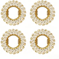 1/4PCS Gold Chrome Recessed Ceiling Spotlights Lamps Frames GU10 MR16 Crystal Spotlight Led Downlight Ceiling Decoration Light