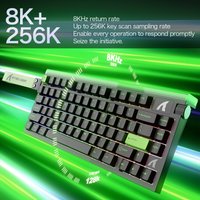 8K Hz R85HE Gaming Mechanical Keyboard,Attack Shark RGB Neon Light Box,256K,0.005mm RT Accuracy,Wired Connection Support Web/PC
