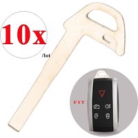jingyuqin 10 pcs Insert Keyless Blank For Jaguar XF XK XKR X-Type S-Type New Smart Remote Keyless Entry Fob Key Blade