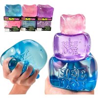 Needoh Nice Berg Giant Cube Jouets sensoriels transparents en maltose à presser, doux, à récupération lente, anti-stress, jouet de bureau