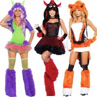 Adult Leopard Fox Cat Girl Cosplay Costume Halloween Costumes Women Fancy Party Dress Up Deluxe Plush Monster Animal Costume