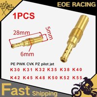 M6 x 0.75mm 1 PCS Motorcycle Carburetor Slow Jet Pilot Jet For KEIHIN PWK PE FCR KOSO OKO Injector Nozzle Jets #30-55