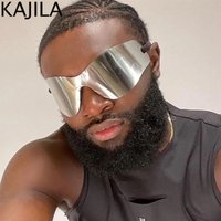 Oversized Punk Rimless Sunglasses Women Men Y2K Sports Sun Glass for Ladies 2025 Luxury Brand Designer Goggle Shades Eyewear