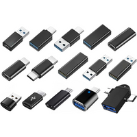 15Pcs USB3.0 OTG Type C Adapter Universal Male to Female USB-A Converter for MacBook Huawei Samsung Xiaomi USB-C to USB Adapter