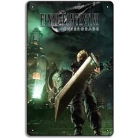 Final Fantasy VII Game Poster Metal Tin Sign for Man Cave Wall Art Decor for Home Bars Clubs Cafes