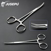 1PC Bent Nose Fishing Pliers Stainless Steel Hook Extractor Hemostatic Forceps Lock Clamp Fish Unhooking Tool 4 Sizes Optional.
