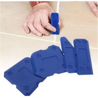 4pcs Caulking Tool Set Cement Scraper Sealant Remover for Shower Tile Grout Edge Removal Kitchen Bathroom Home Cleaning Spatula