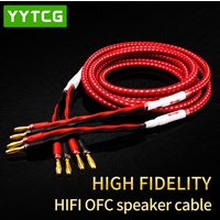 High Quality Pure Copper DIY Speaker Wire With Banana Plug Y plug Main Speaker Surround Sound Cable Connection Dedicated Cable