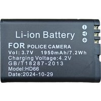 HD66 3.7V 1950mAh 7.2Wh for HP A7 DSJ-A7 for TCL-T5 T7A1 Video Law Enforcement Recorder Polymer Lithium Battery Police Camera