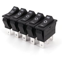 5Pcs Honyone 32x14mm 3Pin ON-OFF-ON / MOM-OFF-MOM SPDT Rocker Switch High Current 20A/125VAC