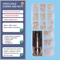 Eyeglasses Sunglasses Repair Kit Tool Glasses Nuts Nose Pad Optical Repair Tool Parts Assorted Kit