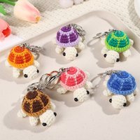 Cute Turtle Keychain Mini Turtle Woolen Hook Weaving Doll Creative Cute Backpack Keychain