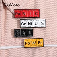 Genius Periodic Table Elements Enamel Pin Personalized Chemistry Symbols Words Brooch Lapel Badge Jewelry Gift For Friends