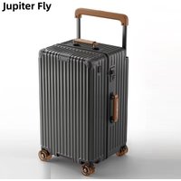 20/24/26/28 Suitcase Wide Trolley Travel Case with Skating Spinner Wheels TSA Lock USB Charging Port Rolling Luggage PC Material