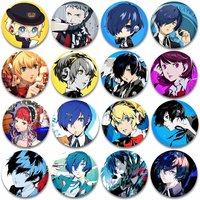 Vintage Game Persona 3 Button Pins P3 Shin Yuuki Tensei Yukari Makoto Takeba Megami Cartoon Badge Backpack Clothes Accessories