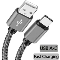 Nylon Super Fast Charging Data Cable USB A to Type C Charging Cable For Samsung Android phone TypeC Charging Device 1M 2M 3M