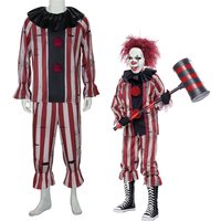 Nightmare Clown Cos Costume Stage Performance Costume Halloween Horror Evil Character Cosplay Costume for Men and Women