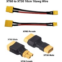 1pcs Adapter XT60 to XT30 Connector Male/Female Plug 10CM 16AWG Silicone Wire Cable for RC Charger Quadcopter FPV Drone
