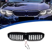Grille de calandre LED illuminée pour BMW Série 3 G20 G21 G28 2019-2022 Noir brillant 3 styles Installation facile Sans modification Accessoires auto